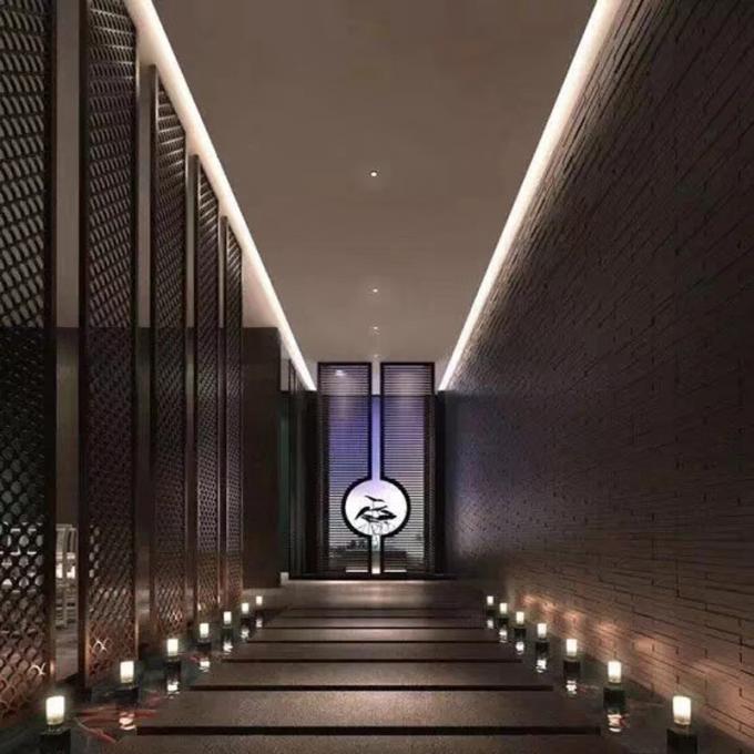 Лазерная резка 3 * 10 футов Джали Декоративный проект отеля Домашняя мебель Щетка Золотая экрана из нержавеющей стали 7