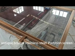 Бронзовая щетка стекла Металл Нержавеющая сталь Декоративный экран Частная перегородка