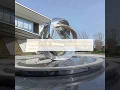 Заводская индивидуальная отделка 304, золотая зеркальная полировка, улучшенный дизайн, скульптура из нержавеющей стали 316L, уличная площадь