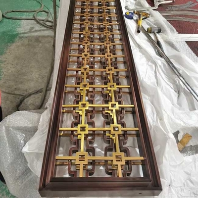 экрана рассекателя комнаты металла 2.3m до 5.5m год сбора винограда ASTM декоративного красный бронзовый