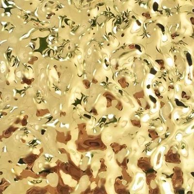 Лист нержавеющей стали пульсации воды цвета золота зеркала для украшения потолка