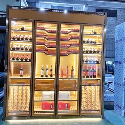 Шкаф дисплея TUV вина ресторана розового золота современный 350*190cm