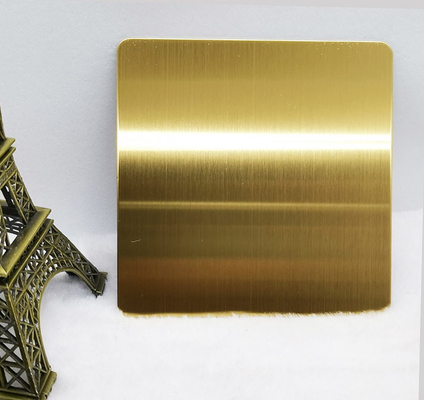 Декоративное DIN 304 листа нержавеющей стали 3048mm цвета золота финиша волосяного покрова