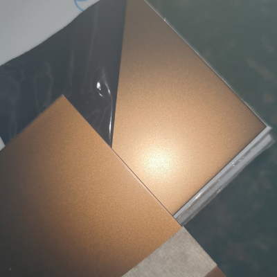 316L PVD Sand Blasted Colored Stainless Steel Sheet Red Copper 1000*2000mm