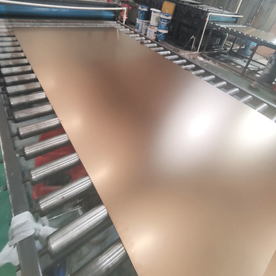 316L PVD Sand Blasted Colored Stainless Steel Sheet Red Copper 1000*2000mm