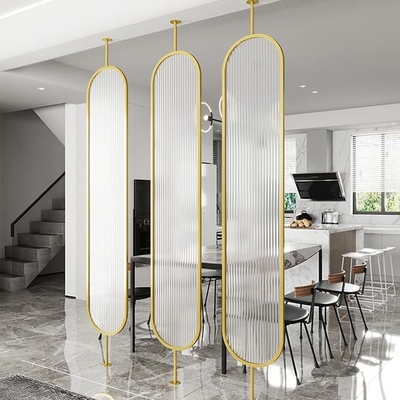 Oval Gold Stainless Steel Screen Partition DIN AISI
