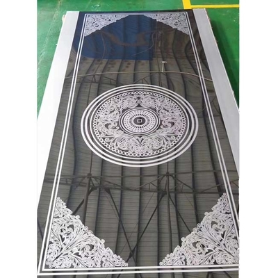 Classic Style Etched Mirror 8K Black Color Stainless Steel Sheet for Elevator Door