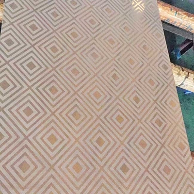 Custom Pattern Etched Mirror 8K Color Stainless Steel Sheet for Decoration