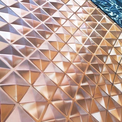 Diamond Shape Embossed Color Stainless Steel Sheet For Interior Decoration
