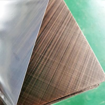 Хорошая цена 304 розовый золото цвет крестовой линии 45 градусов отчищенный отделка листок из нержавеющей стали с анти пальцем печати онлайн