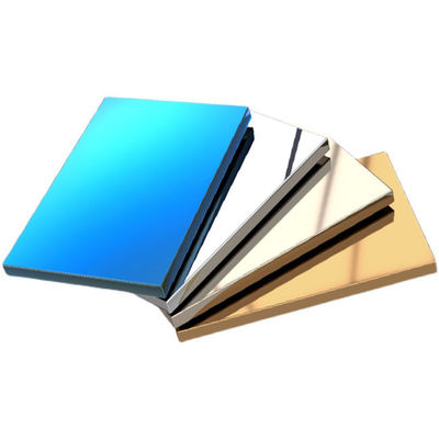 Хорошая цена Синий ПВД покрытый 1,0 мм 304 18 мм поверхностное зеркало Оконченная нержавеющая сталь пенопластная панель для гостиницы онлайн