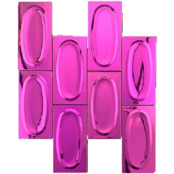Three Dimensional Circular Stainless Steel Mosaic Tiles Restaurant Background Wall