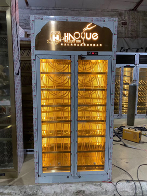 Custom Solid Stainless Steel Wine Cabinets Rectangle Shape