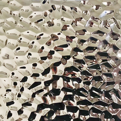 Хорошая цена Серебряный драгоценный камень Синяя водная волна рельефная пластина из нержавеющей стали Лист для декорации стены онлайн