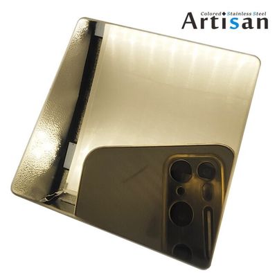 Хорошая цена Шампанское золото 201j1j2 Цветные листы из нержавеющей стали Зеркало Оконченные листы из нержавеющей стали ПВД покрытые для лифта онлайн