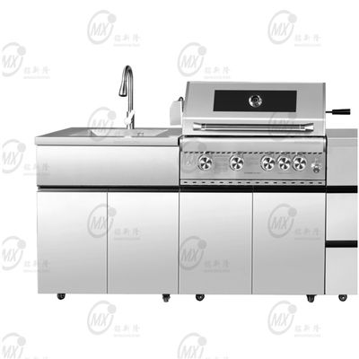 Хорошая цена Двухцелевые из нержавеющей стали Барбекю Вилла Внешний двор Кухня Металлические дисплейные шкафы онлайн