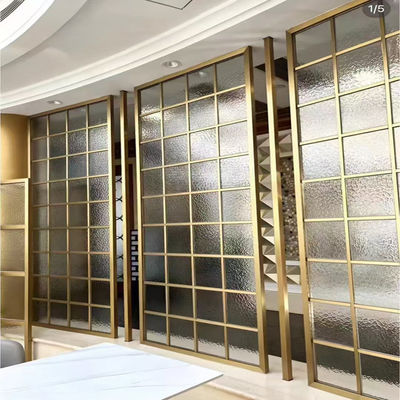 Хорошая цена Foshan MXL Shiny Gold 304 Stainless Steel Screen&Dividers For Dining Room онлайн