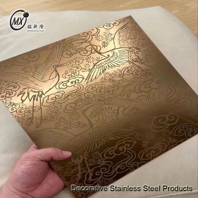 Хорошая цена Золото индивидуальный дизайн 304 цветный выгравированный нержавеющая оболочка дверь лифта декоративный лист для гостиничного проекта онлайн