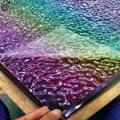 Хорошая цена Лист нержавеющей стали с зеркальной поверхностью и водяными разводами разных цветов, 8k, декоративный онлайн