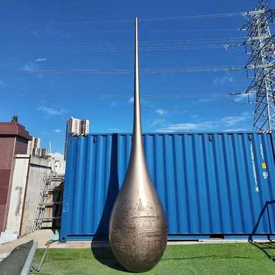 Хорошая цена Large Outdoor Sculpture  The Shape Of A Water Droplet  Stainless Steel Sculpture онлайн