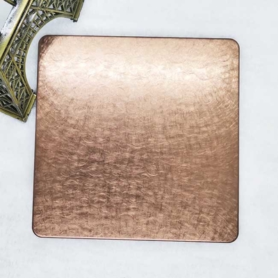 Pearl Vibration Red Copper Color Stainless Steel Sheet PVD Plating Titanium