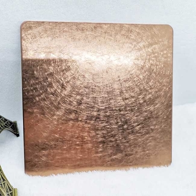 Pearl Vibration Red Copper Color Stainless Steel Sheet PVD Plating Titanium