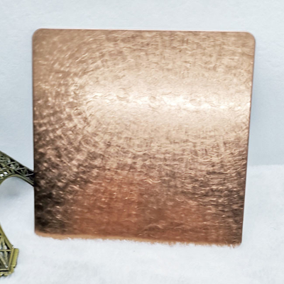 Pearl Vibration Red Copper Color Stainless Steel Sheet PVD Plating Titanium