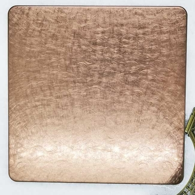 Pearl Vibration Red Copper Color Stainless Steel Sheet PVD Plating Titanium