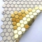 Отполированная волосяным покровом плитка Backsplash шестиугольника нержавеющей стали золота для DIN ISO кухни
