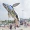 Рыбы кита моделируя скульптуры AISI ASTM 201 нержавеющей стали искусства на открытом воздухе со светом