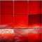 Китайская красная спиральная плитка стены мозаики зеркала металла форма квадрата 98 * 98MM