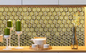 Шестиугольная стена предпосылки стикера стены Bathroom дома кирпича мозаики металла золота