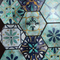 Европейская шестиугольная форма, цветочные узоры в виде листьев, струйная печать, алюминиевая мозаичная плитка для украшения стен