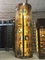 Винный шкаф из нержавеющей стали с бронзовым и золотым покрытием