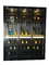 Черное стекло с регулируемой температурой шкафы для вина из нержавеющей стали для декорации магазинов алкоголя