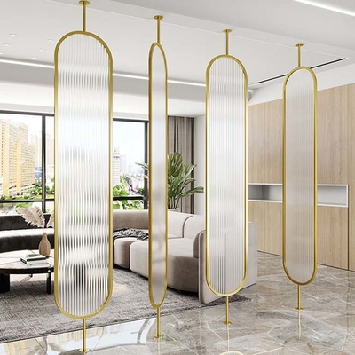 Oval Gold Stainless Steel Screen Partition DIN AISI