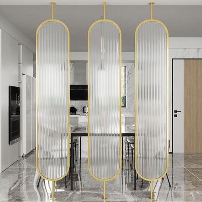 Oval Gold Stainless Steel Screen Partition DIN AISI