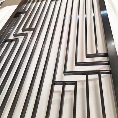 Black Metal Stainless Steel Screen Partition JIS 316 2.2m To 5m