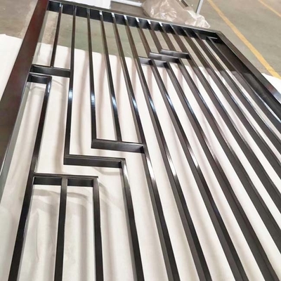 Black Metal Stainless Steel Screen Partition JIS 316 2.2m To 5m