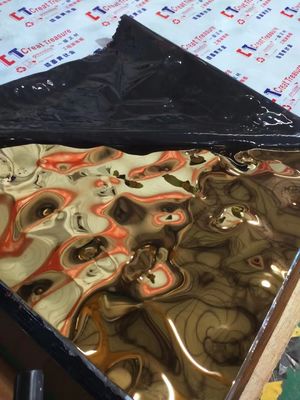 Хорошая цена лист нержавеющей стали пульсации воды Ti-золота зеркала 4X8feet 8K для украшения потолка онлайн