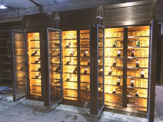 Хорошая цена Частный подгонянный дизайн размера покрашенного шкафа вина нержавеющей стали онлайн
