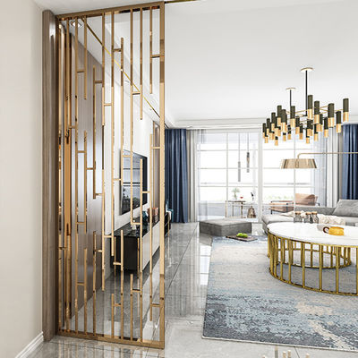 Хорошая цена 304 Розовый Золотой Бронзовый Черный Линию волос Щелкнённые разделители из нержавеющей стали 316L Блестящее зеркало Нержавеющая сталь Экраны перегородки онлайн