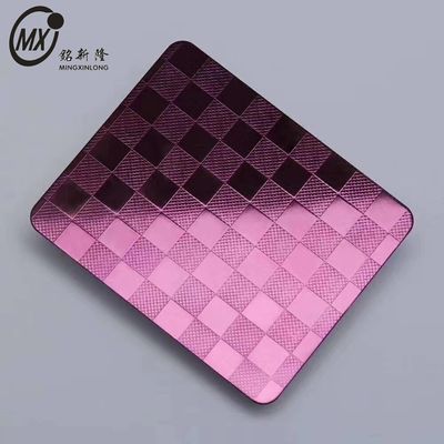 Хорошая цена 304 цвет фиолетовый фиолетовый выгравированный панель из нержавеющей стали для дизайна стены онлайн