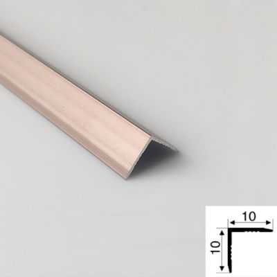 Champagne Gold Color Beadblasted 304 Stainless Steel Trim Strips For Tile Wall