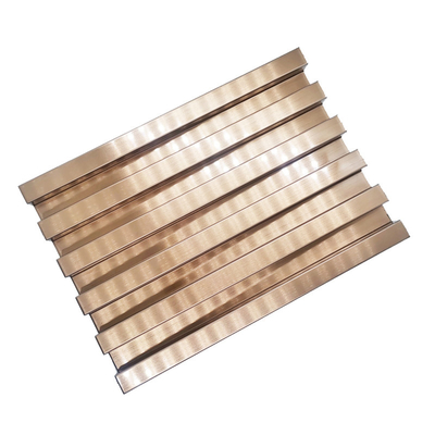 304 Custom Rose Gold Bronze Color Vibration Brushed Finishing Surface 316L Нержавеющая сталь плитка для отделки стены