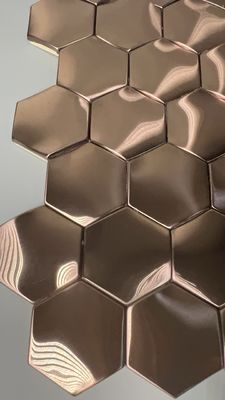 Хорошая цена Интерьер разделителя комнаты 8k зеркало нержавеющая сталь толщина листа 1 мм розовое золото онлайн