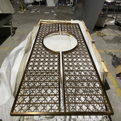 Хорошая цена 304 201 Металлическая поверхность волосовой линии Золотая нержавеющая сталь Скрин Перегородка гостиной онлайн