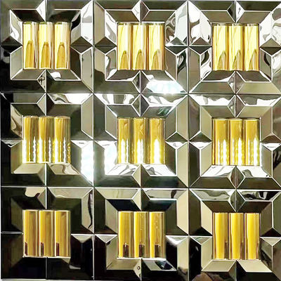 Хорошая цена 3D уникальные текстурированные панели стенового искусства Нержавеющая сталь Металлическая мозаика онлайн