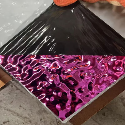 Хорошая цена Современный стиль водяная волна рельефное зеркало 8k проект потолок декорации нержавеющая сталь лист онлайн