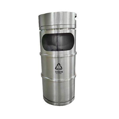 factory Eco-friendly 316L Stainless Steel Trash Bin In Seaside Beach